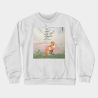 fox watercolor Crewneck Sweatshirt